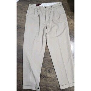 MERONA Mens Dress Pants Size 36x32 Tan Office Classic